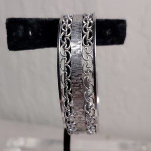 Silver-Tone Openwork Cuff Bracelet